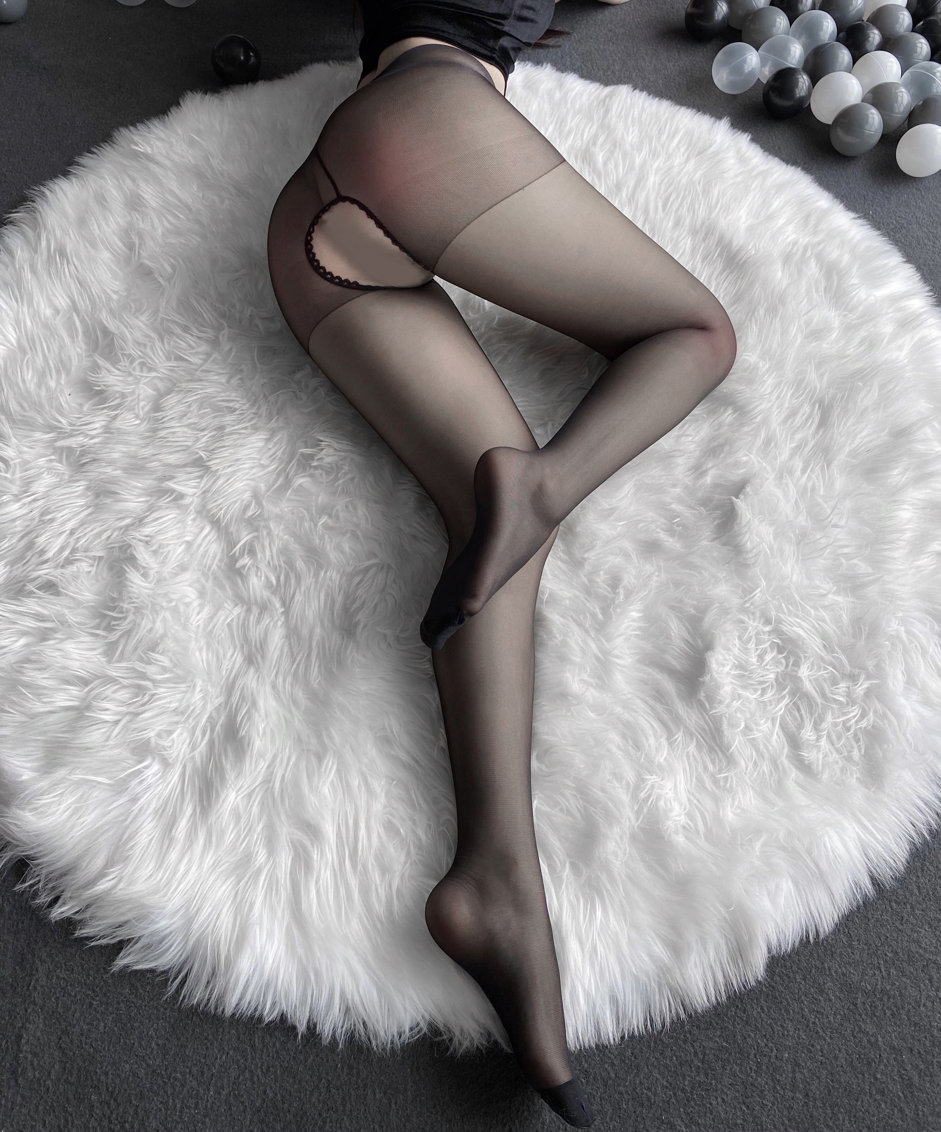 W-3003 Open-shift one-piece stockings