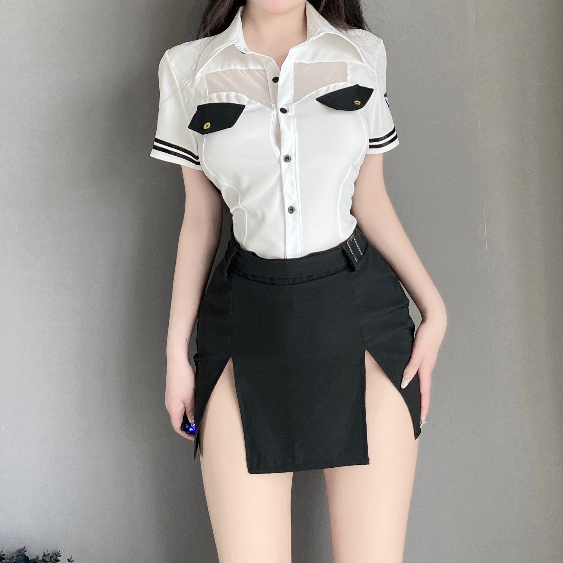 T-2726 Hip-wrapped sexy instructor uniform
