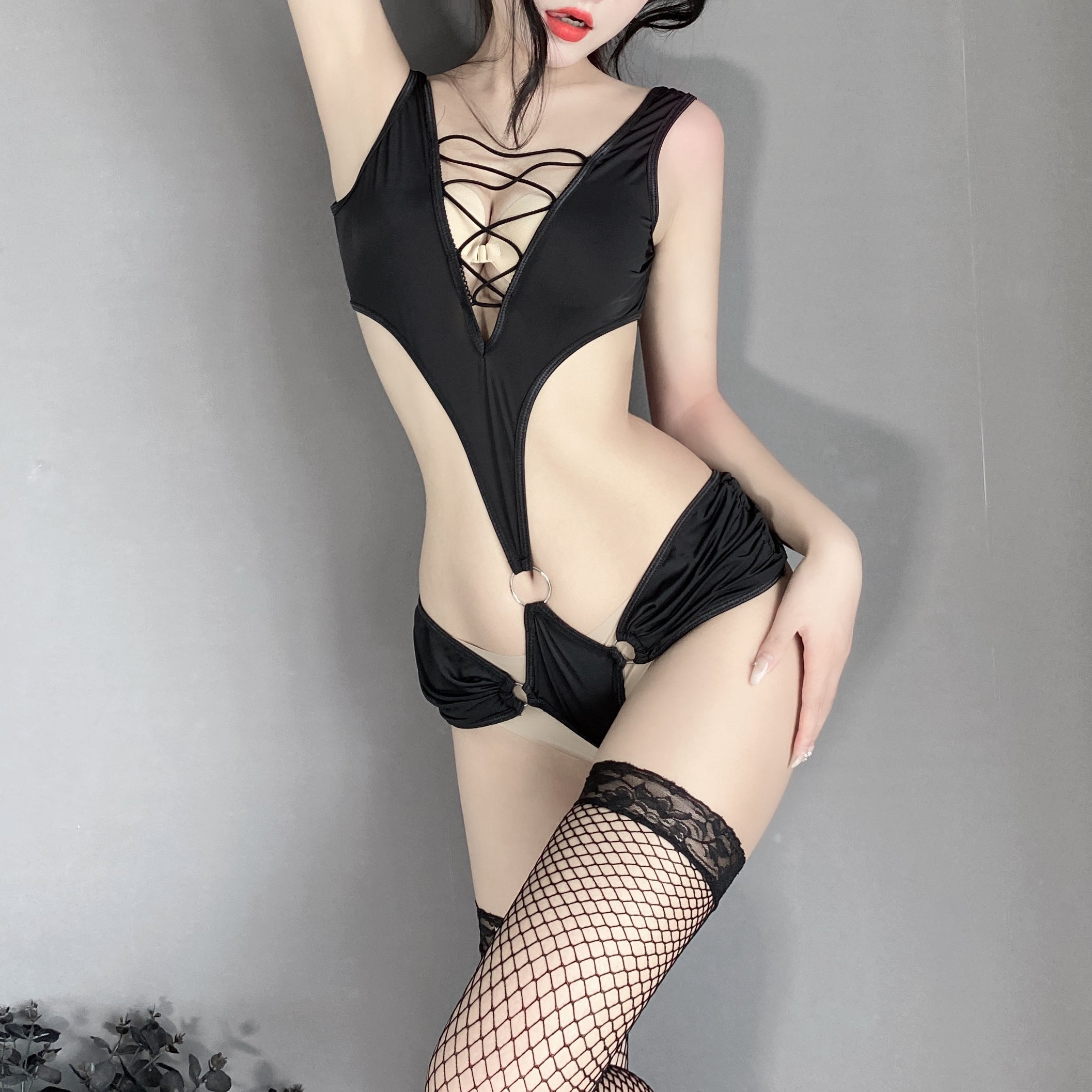 T-2587 Small breasts show big uniform female conjoined seduction pure desire pajamas