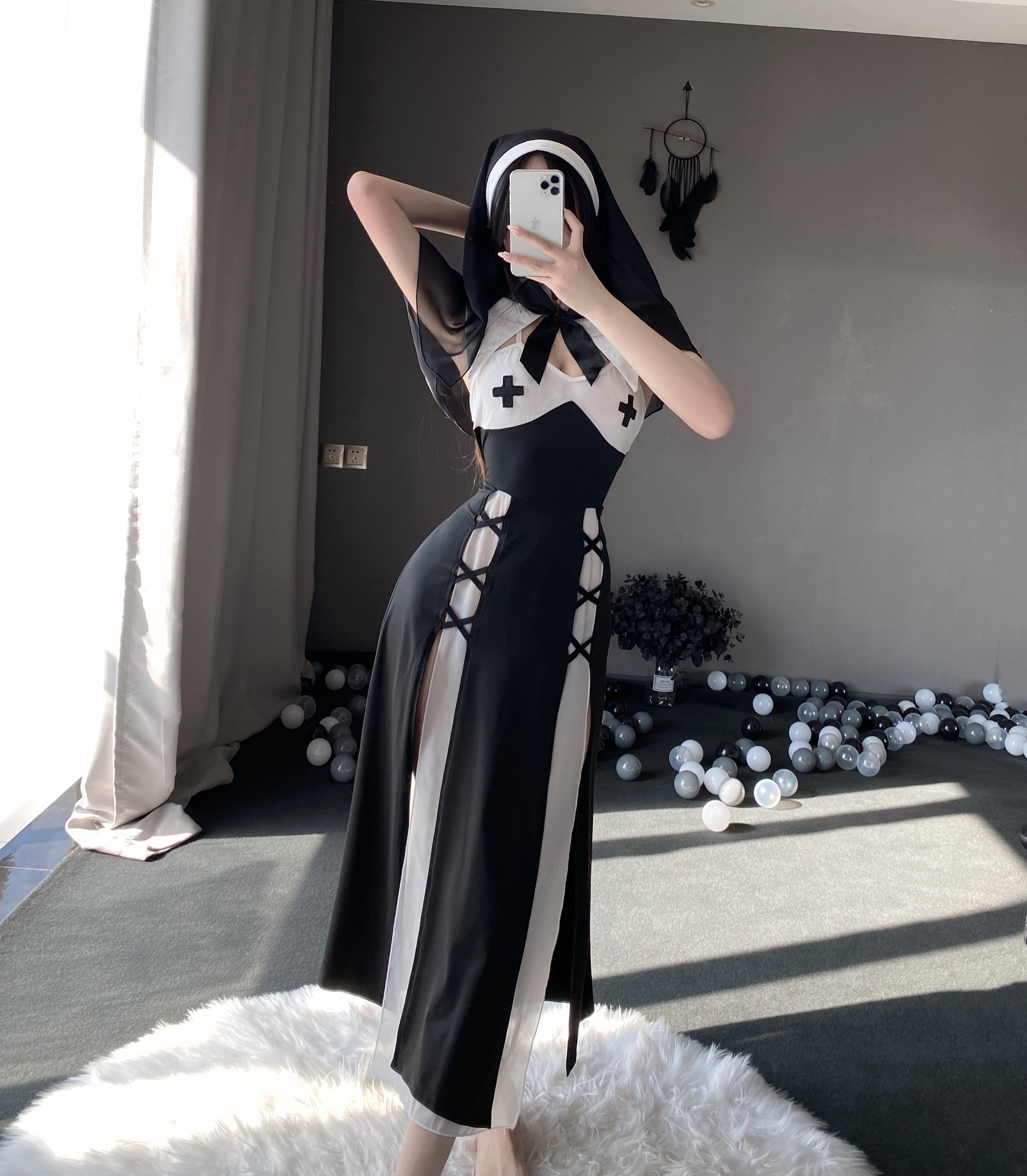 T-2717 Temptation nun cute uniform set