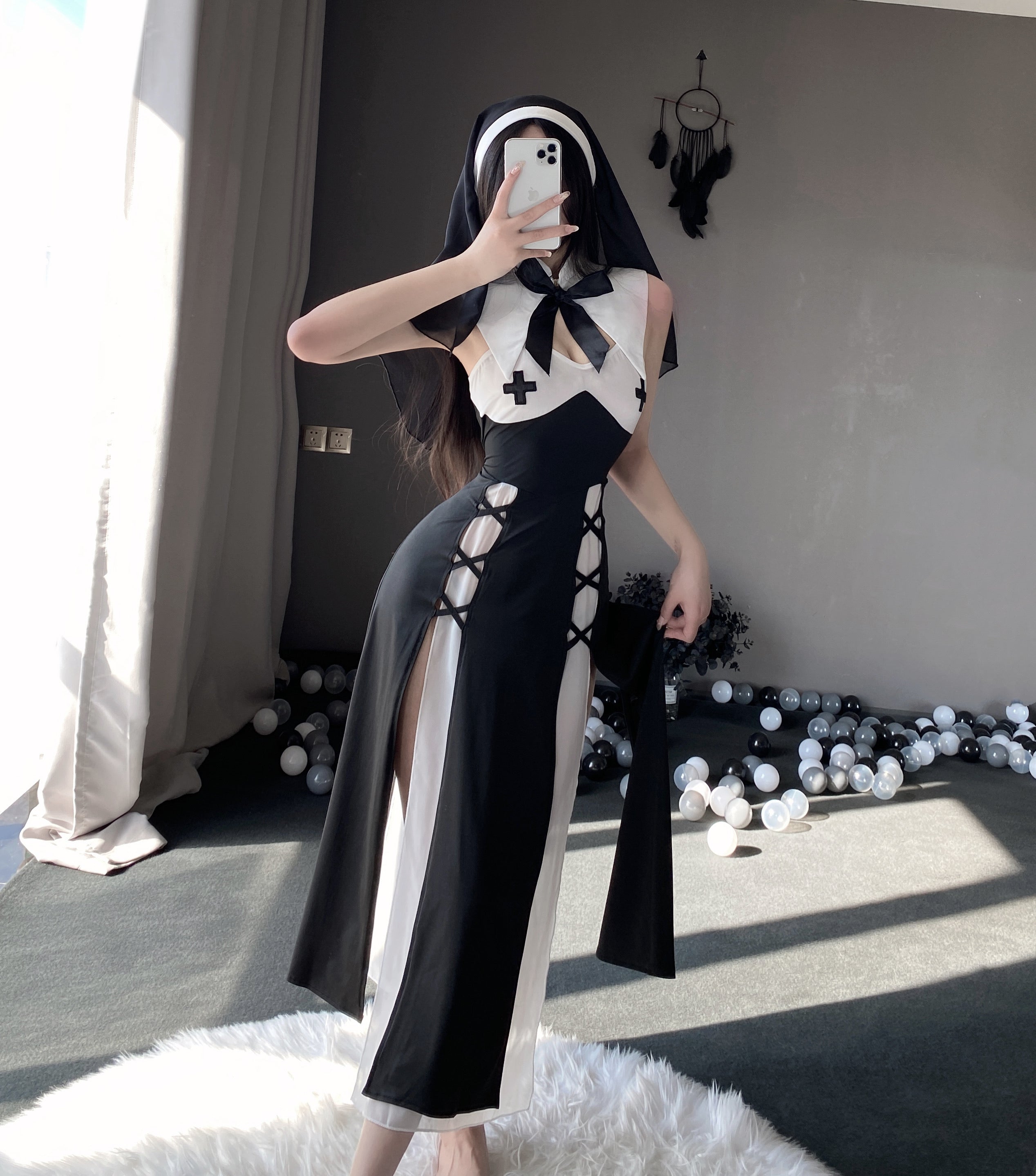 T-2717 Temptation nun cute uniform set
