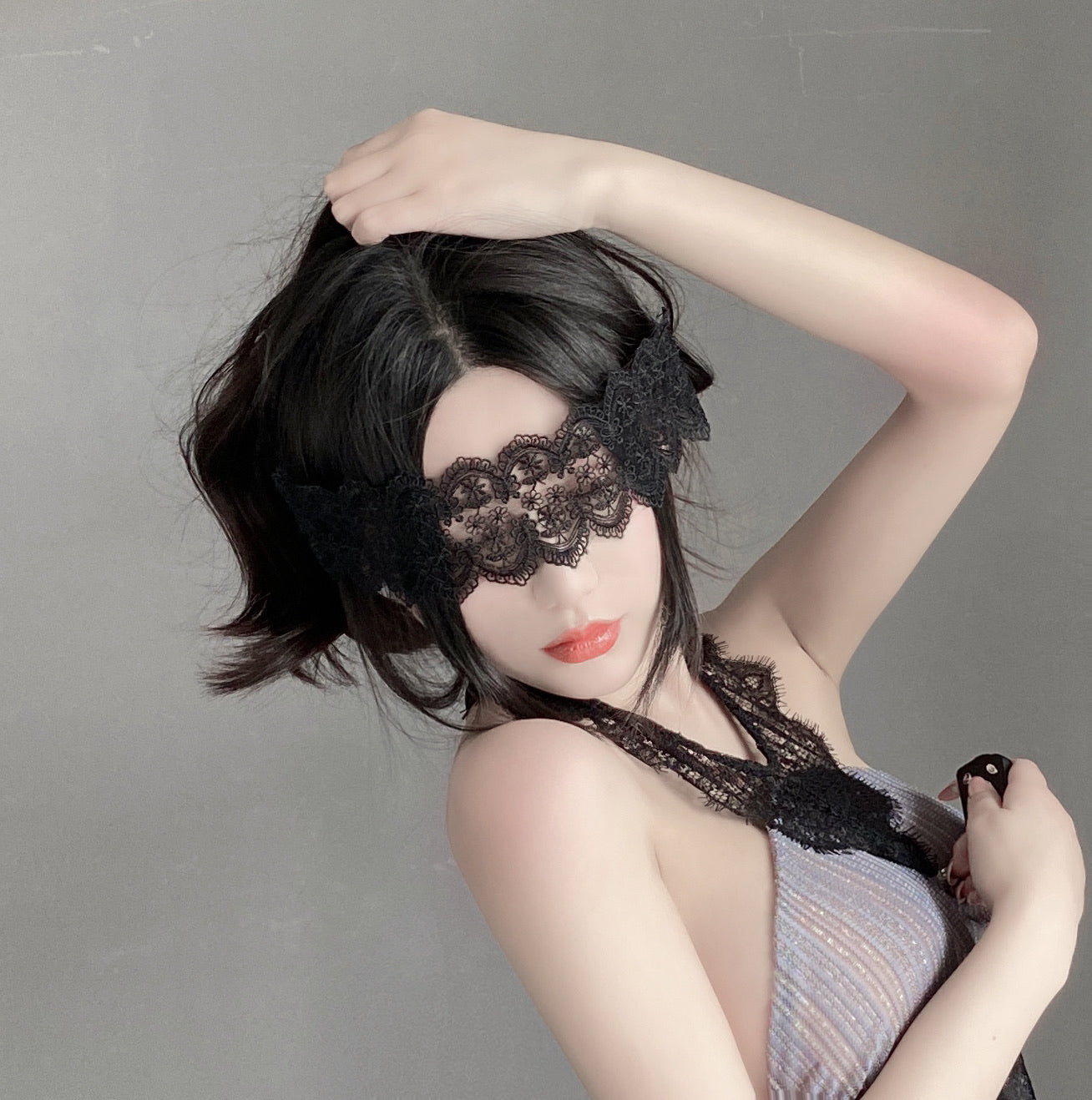 T-3039 3040 Seductive sheer lace eye patch