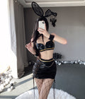 T-2633  Bunny girl uniform seduction cosplay tight patent leather