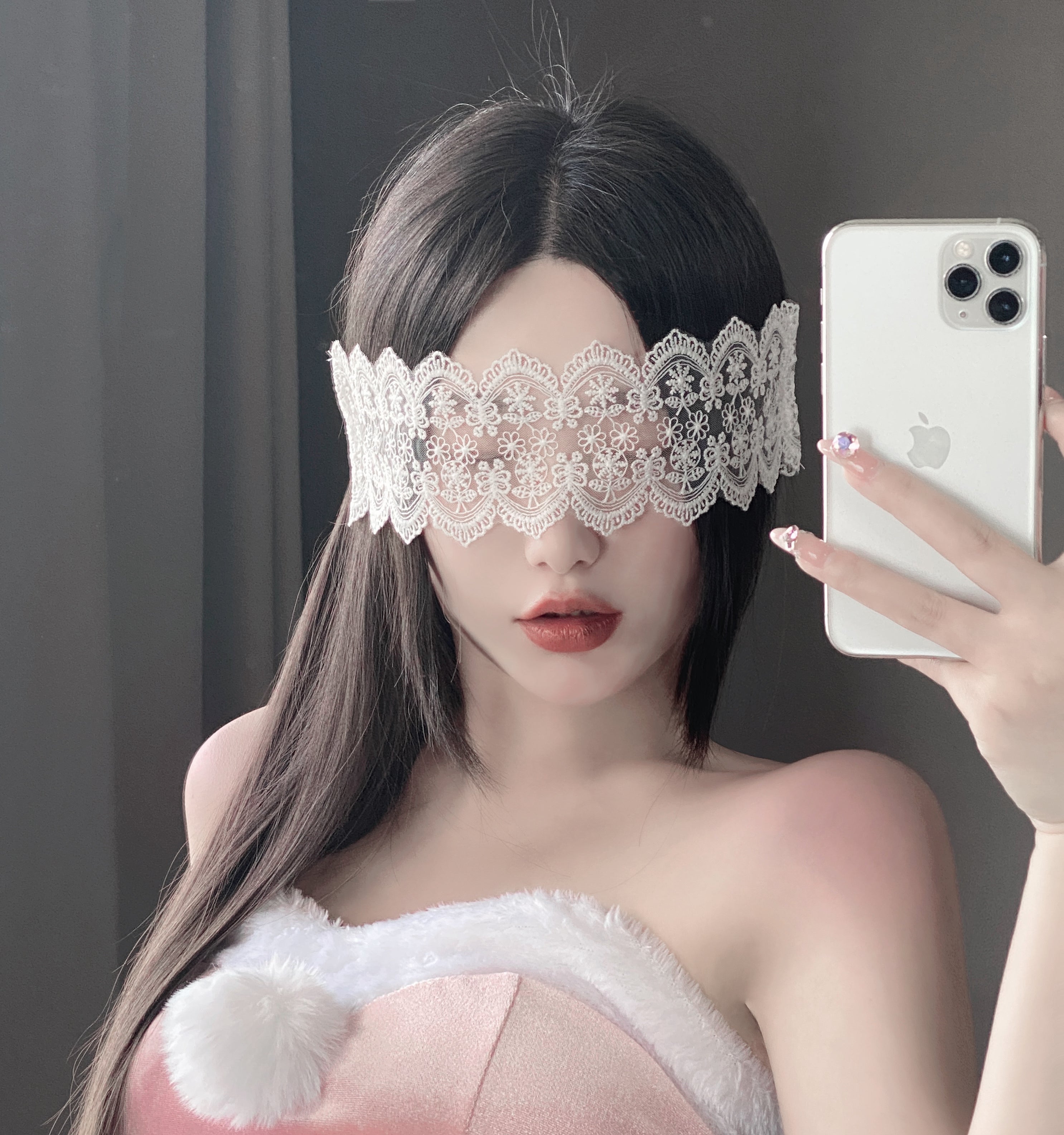 T-3039 3040 Seductive sheer lace eye patch