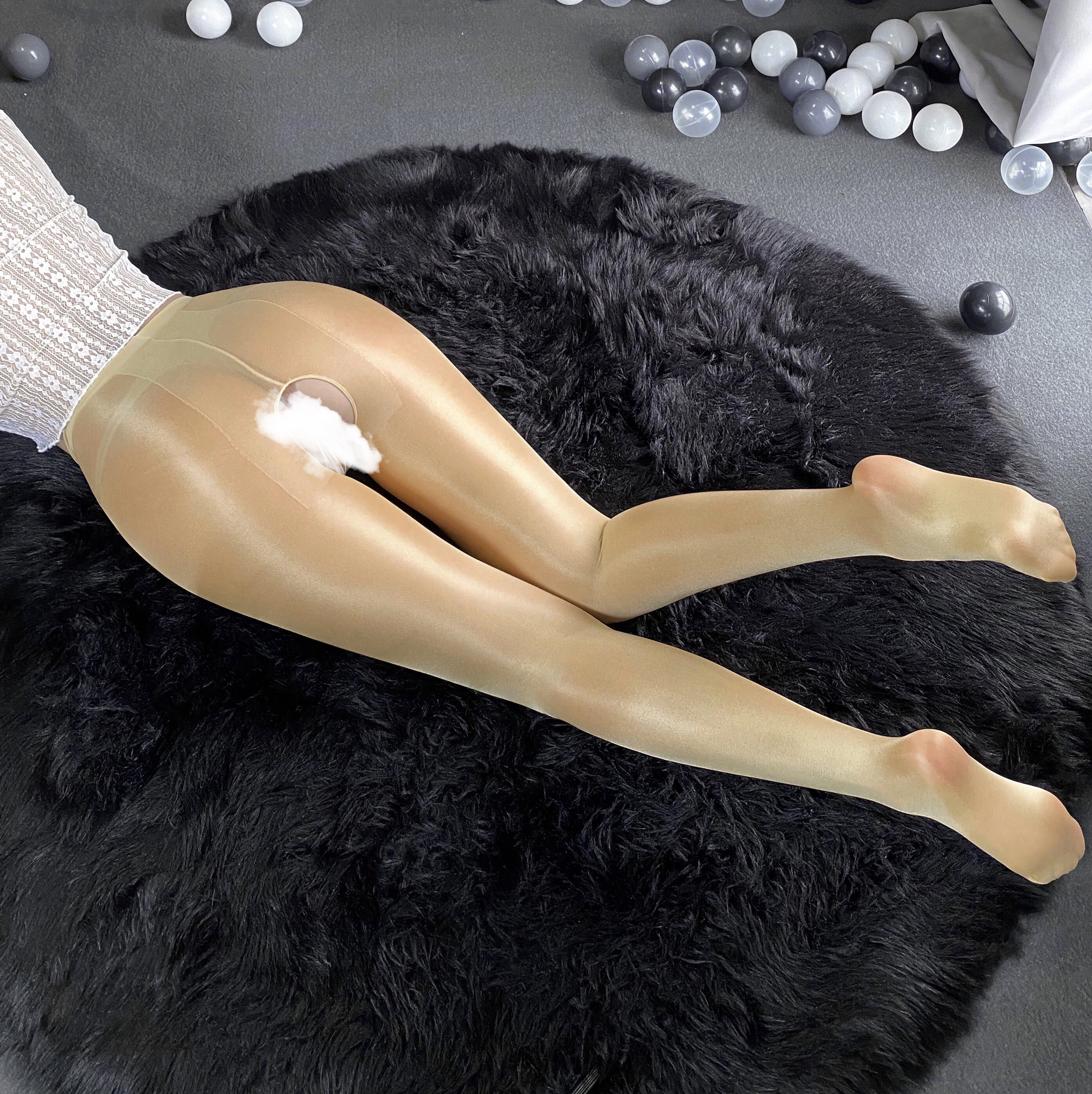 W-3012 Open oily stockings