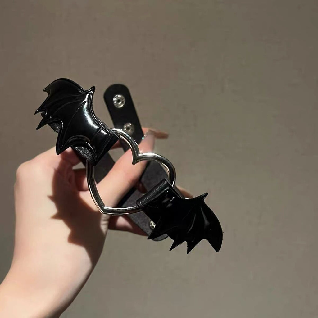 P-487  Dark tie love wing collar Halloween accessory