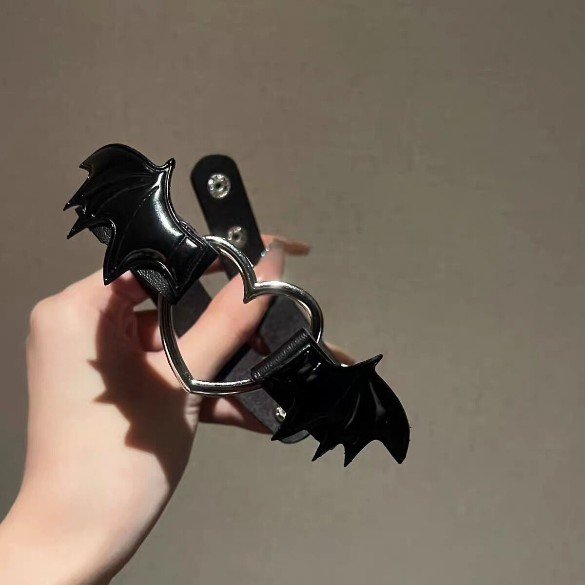 P-487  Dark tie love wing collar Halloween accessory