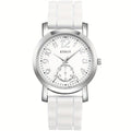 Jewelrywe Unisex Teens Jelly Color Silicone Strap Analog Quartz Wristwatch