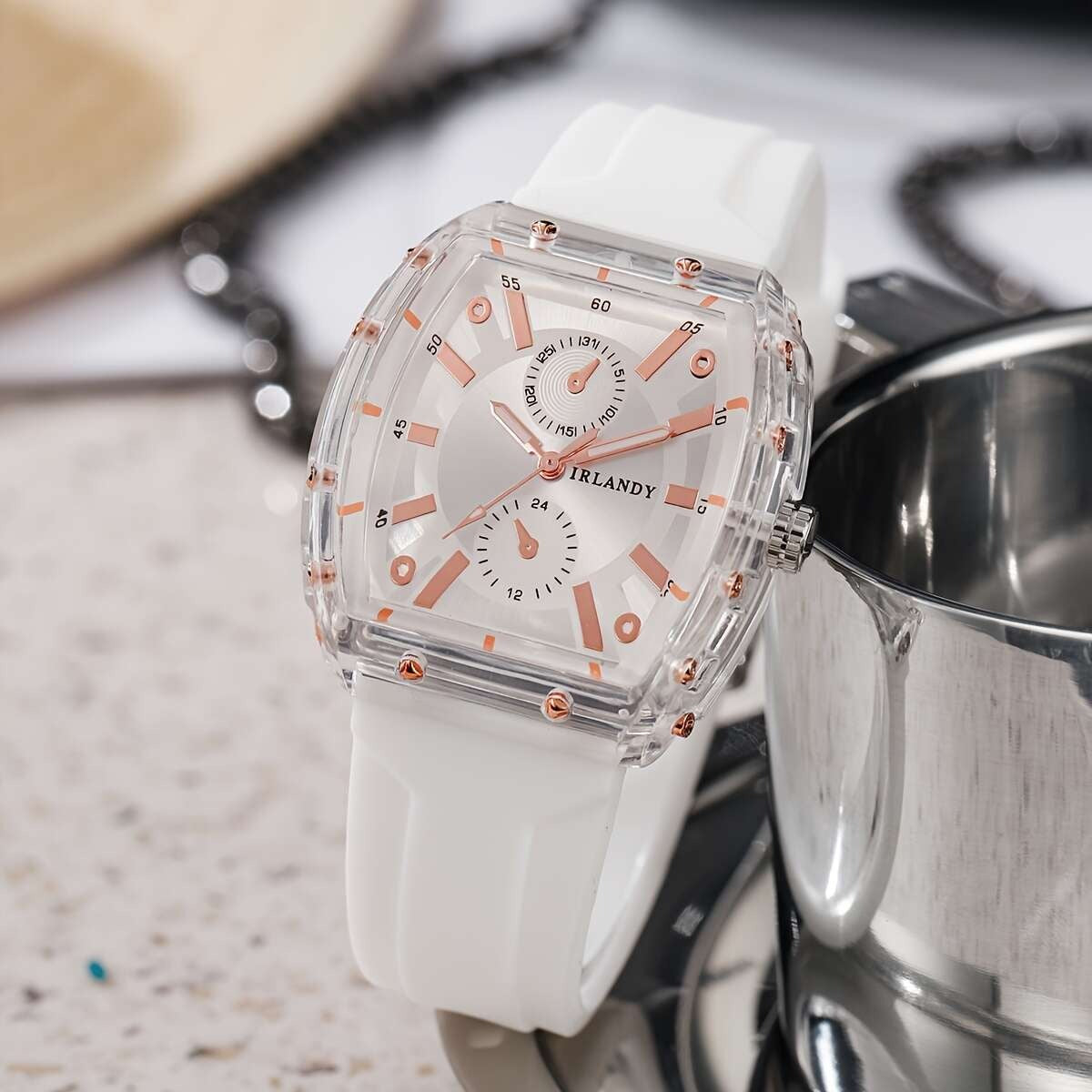Set of 4 Fashion Men'S Quartz Watches | Casual, Sports, Minimalist Style with Alloy Case and Silica Gel Strap Watches for Men, Non-rechargeable Mens Watche Button Battery Ideal Choice for Gifts Wrist Watch Reloj Para Hombre.