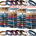 40 Bracelets- Bible Verses- Silicone Bracelets Bible Bracelets- Cute and Colorful Bracelets- Comfortable and Lightweight- Suitable for Men and Women Daily Wear and Perfect Party Gifts