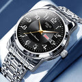 [Luxury Stainless Steel] Men's Watch Business Wear Luxury Casual Stainless Steel Date Men's Watch, Without Battery