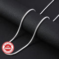 S925 Silver, Fashion Trend Round Snake Bone Necklace For Men And Women, Suitable For Casual Attire, Suitable For Giving, Wife, Girlfriend, Fashion Gifts, Valentine's Day Gifts, Various Festivals