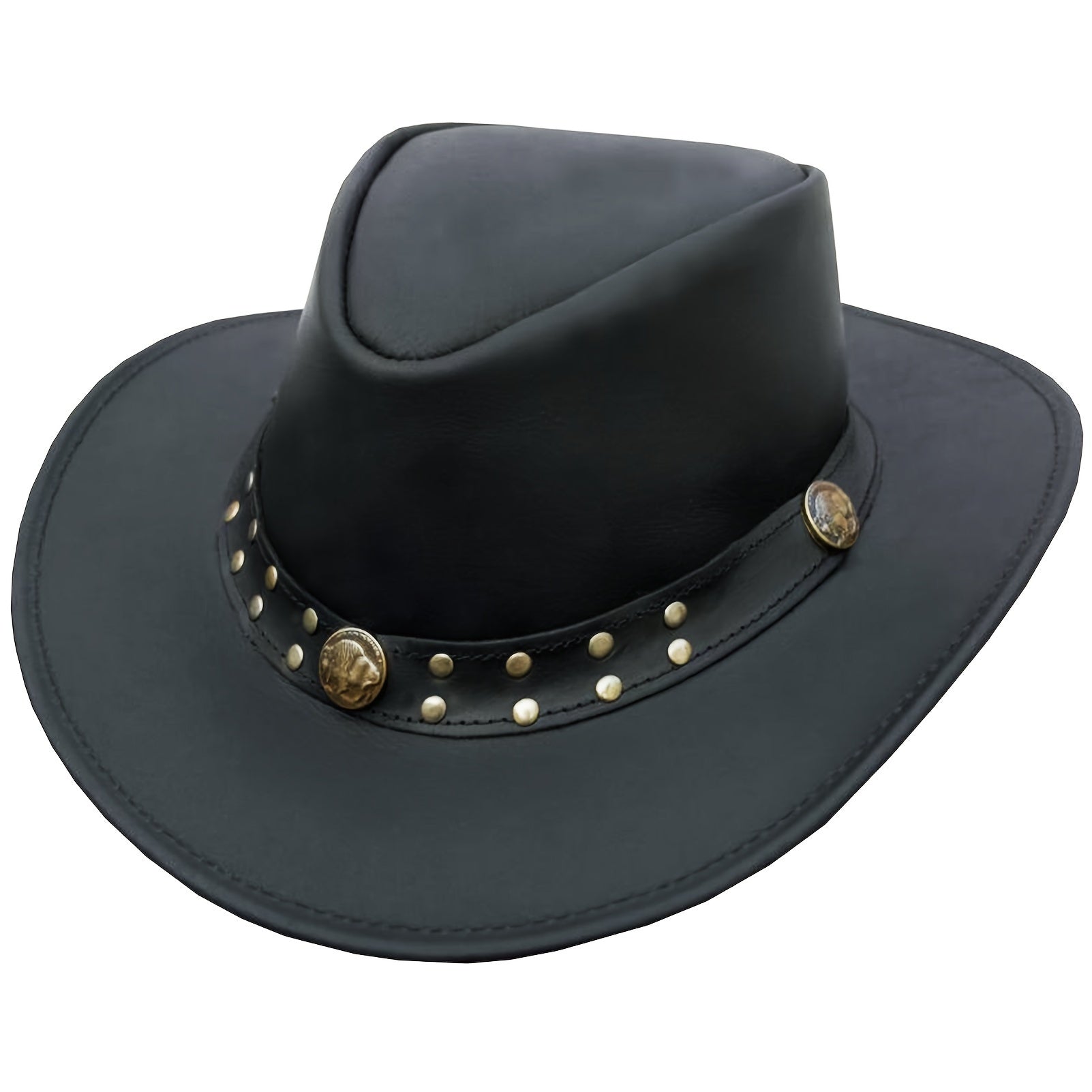 Leather Cowboy Hat For Men Women