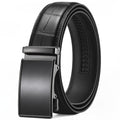 Men's Leather Belt, Slide Ratchet Belt with Premium Leather, Ratchet Dress Belt with Automatic Click Buckle, Gift for Husband