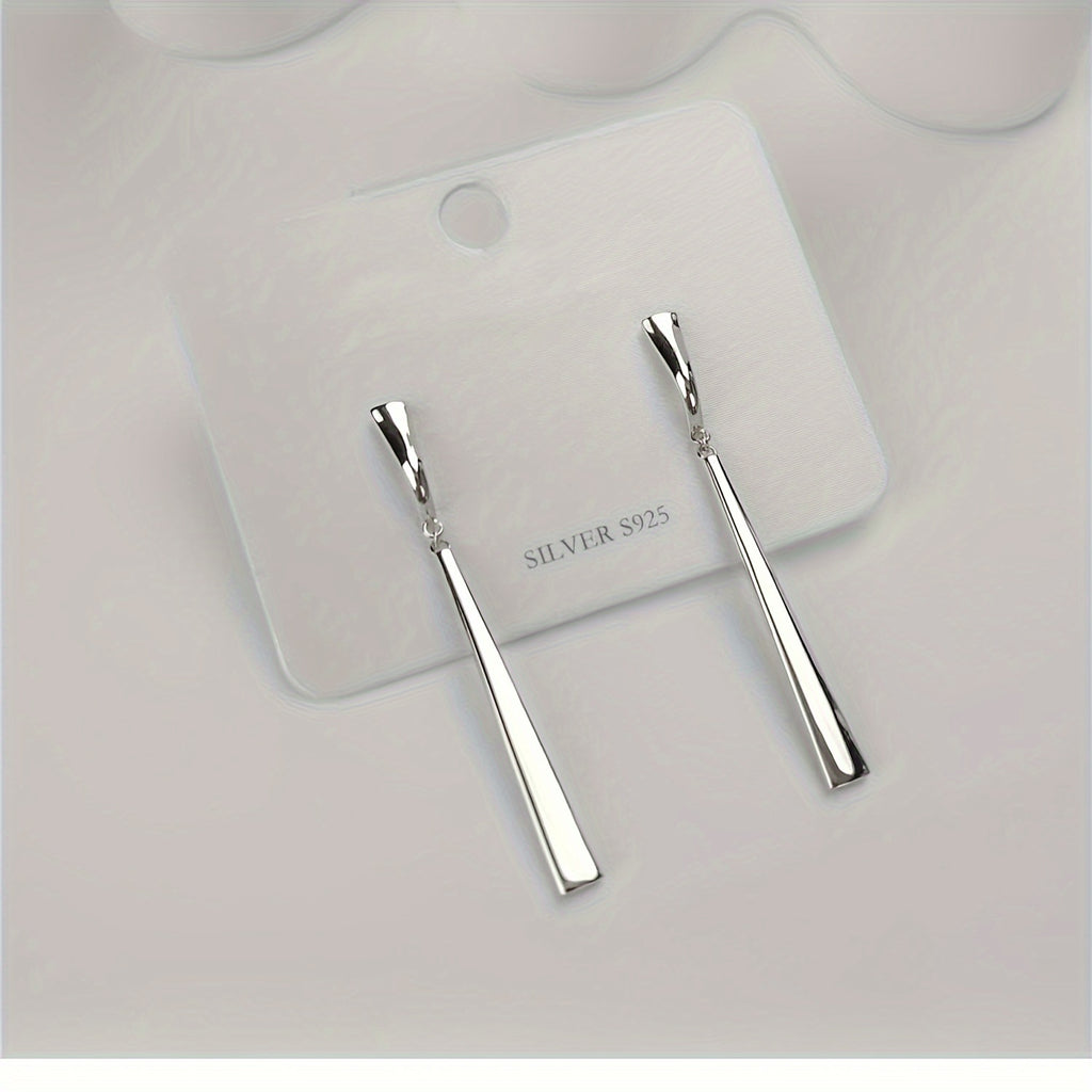 [Sterling Silver Earrings] 925 Sterling Silver OL Style Earrings - Women's Simple S925 Earrings