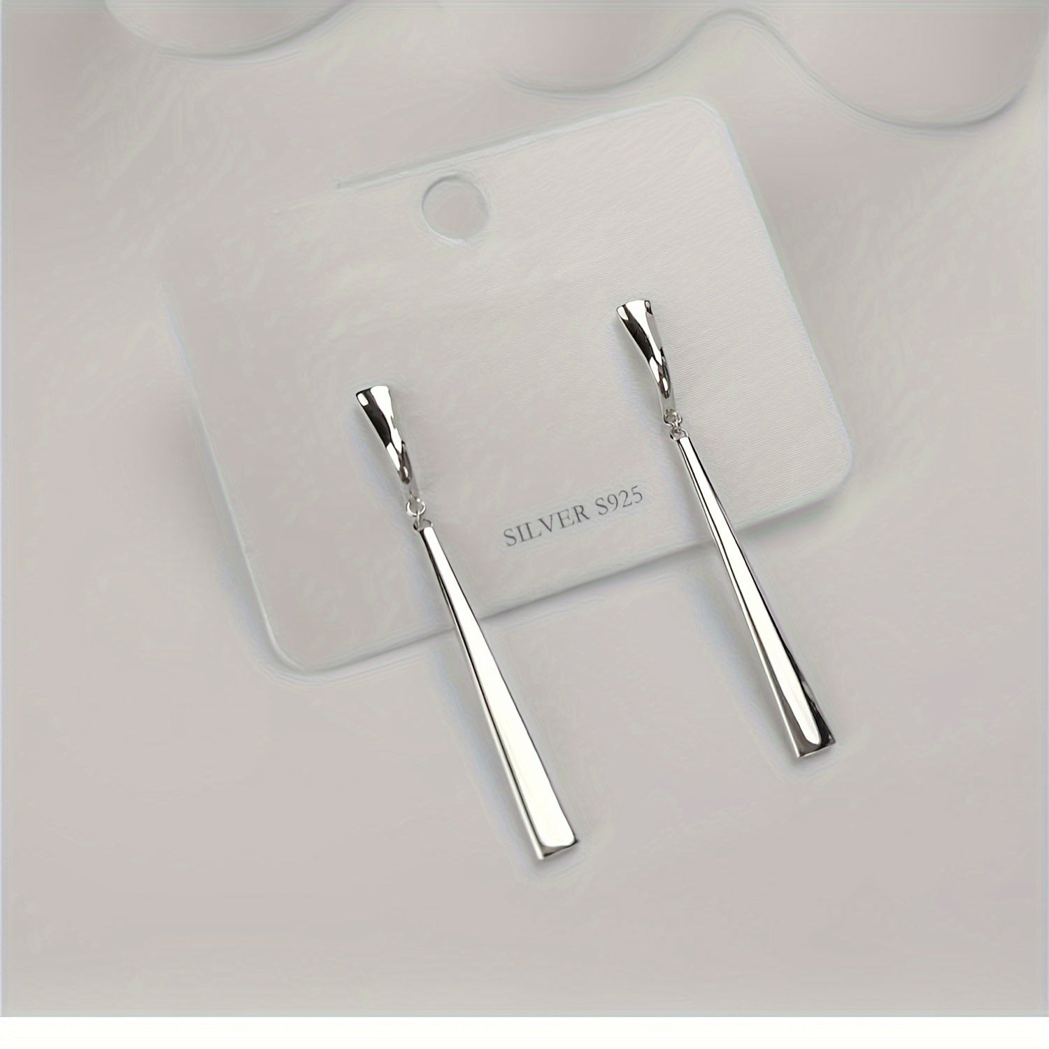 [Sterling Silver Earrings] 925 Sterling Silver OL Style Earrings - Women's Simple S925 Earrings