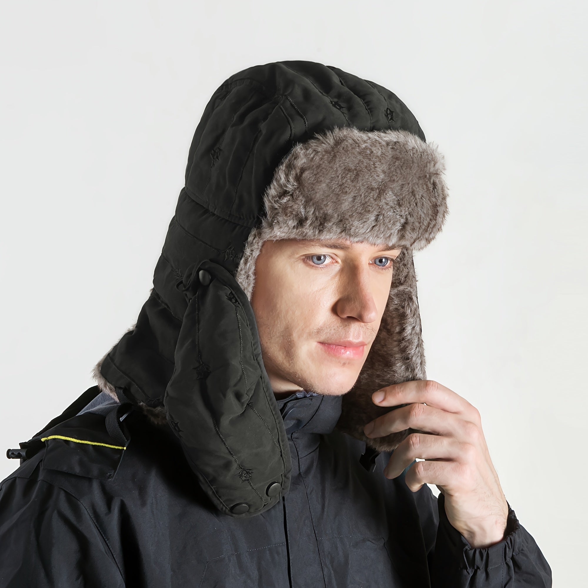 Warm Winter Cap with Ear Covers And Face Mask, Designed to Protect Against Wind, Suitable for Skiing, And Lined with Plush for Cold Weather, Ideal for Both Men And Women