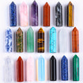 30pcs Healing Crystals Stones Sets Wands Bulk Natural Pocket Quartz Assorted Hexagonal Pointed Reiki Faux Faux Gemstones Polished Balancing Meditation Chakra Gift