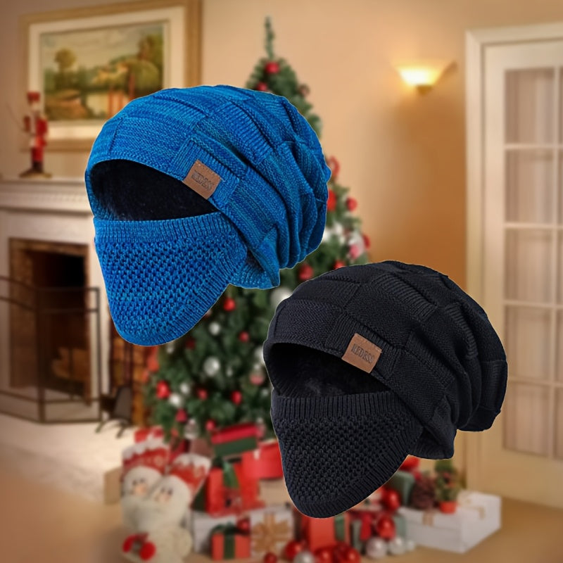 [Thanksgiving Christmas Gift] Winter Beanie - Winter Warm Beanie Hat Set - Knit, Slouchy, Thick, Face Cover - for Men & Women - Stay Cozy & Protected This Winter - Ultimate Winter Warmth, Guaranteed! Best Thanksgiving And Christmas Gift for Men, Boy Frien