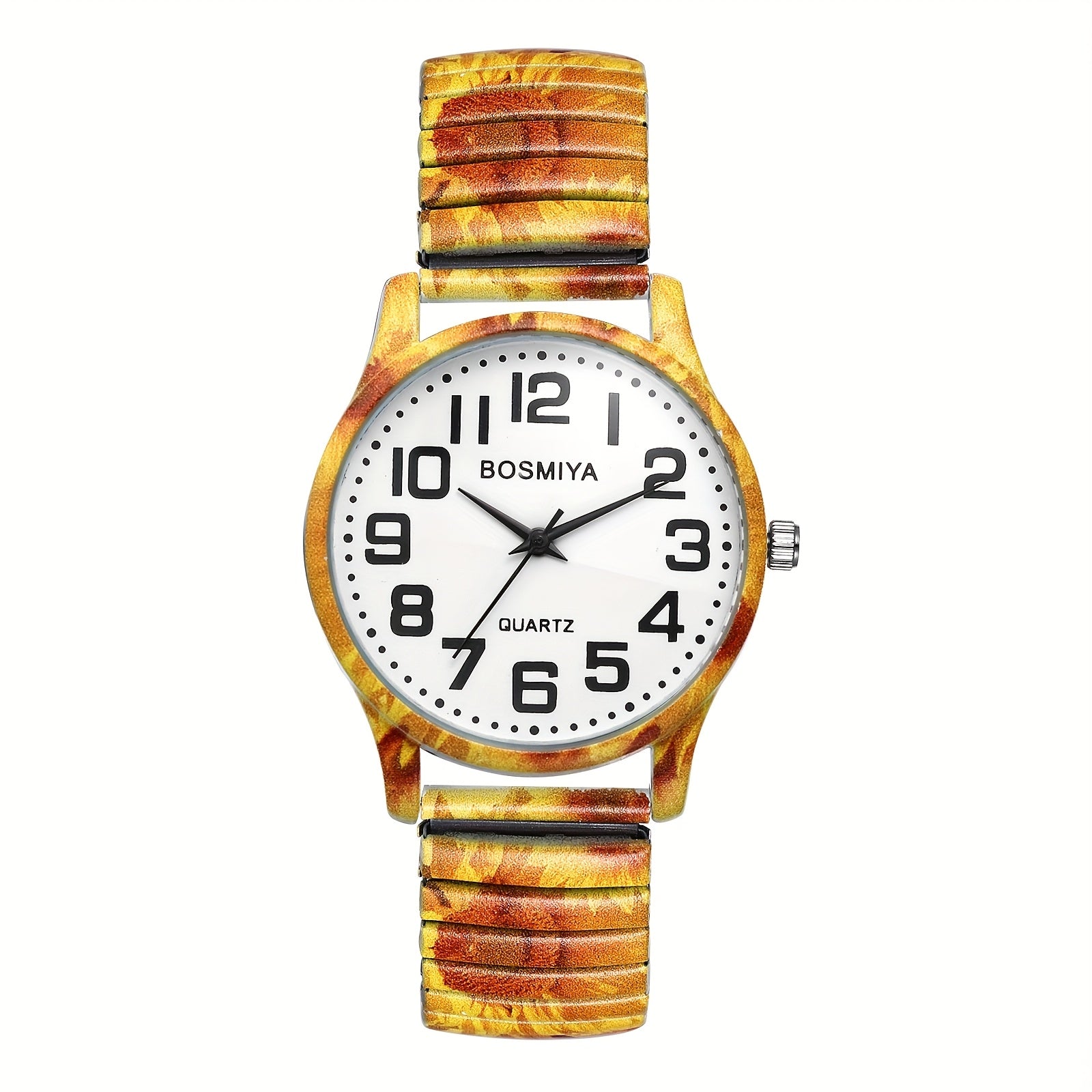Bohemian Analog Quartz Watch, Men'S And Women'S Printed Wristwatch, Starry Sunflower Tree of Life Stretch Band, Large Arabic Numerals Scale Dial, Clear And Easy to Read, Easy to Wear, Valentine'S Day Christmas Birthday Gift