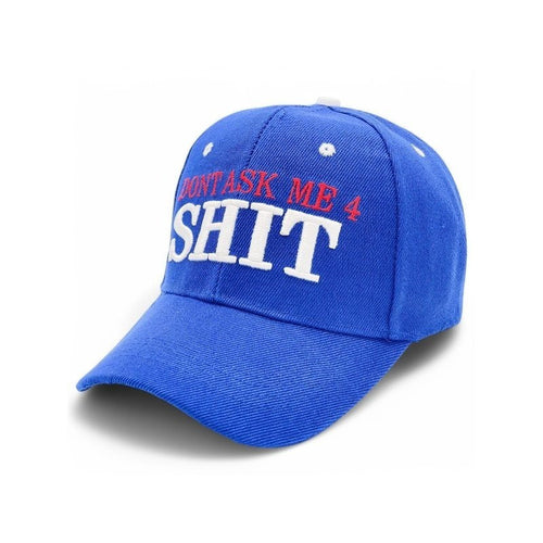 "DONT ASK ME 4 SHIT" Funny BASEBALL CAP Unique Embroidered BASEBALL CAP Adjustable, UV protection Design For American, Perfect for Outdoor Activities, Casual Show your Personality