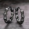 1 Pair of Fashionable Circular Earrings for Women, with Gothic Skull Design, Anti-Allergy, Suitable for Both Men And Women, As a Gift for Daily Halloween Parties