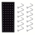 60pcs Stainless Steel L-Shaped Nose Rings Bone Nails Screws Piercing Rings Nose Nails Rhinestone Decor Women Body Piercing Jewelry 20G