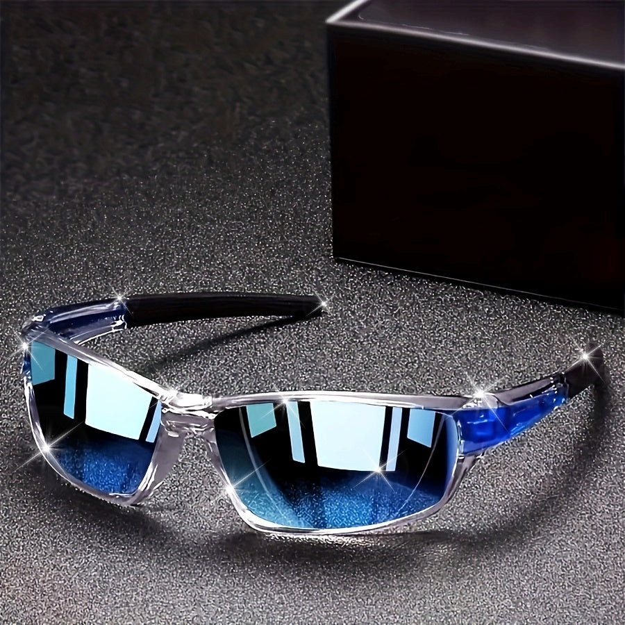 1pc Full-Frame Glasses Suitable for & - Lightweight PC Frame & Lens, Wide Temples (>139mm), Futuristic Modern Eyewear for Daily/Office Use, Holiday Gift (Christmas, Thanksgiving) - Durable Polycarbonate for Social Events