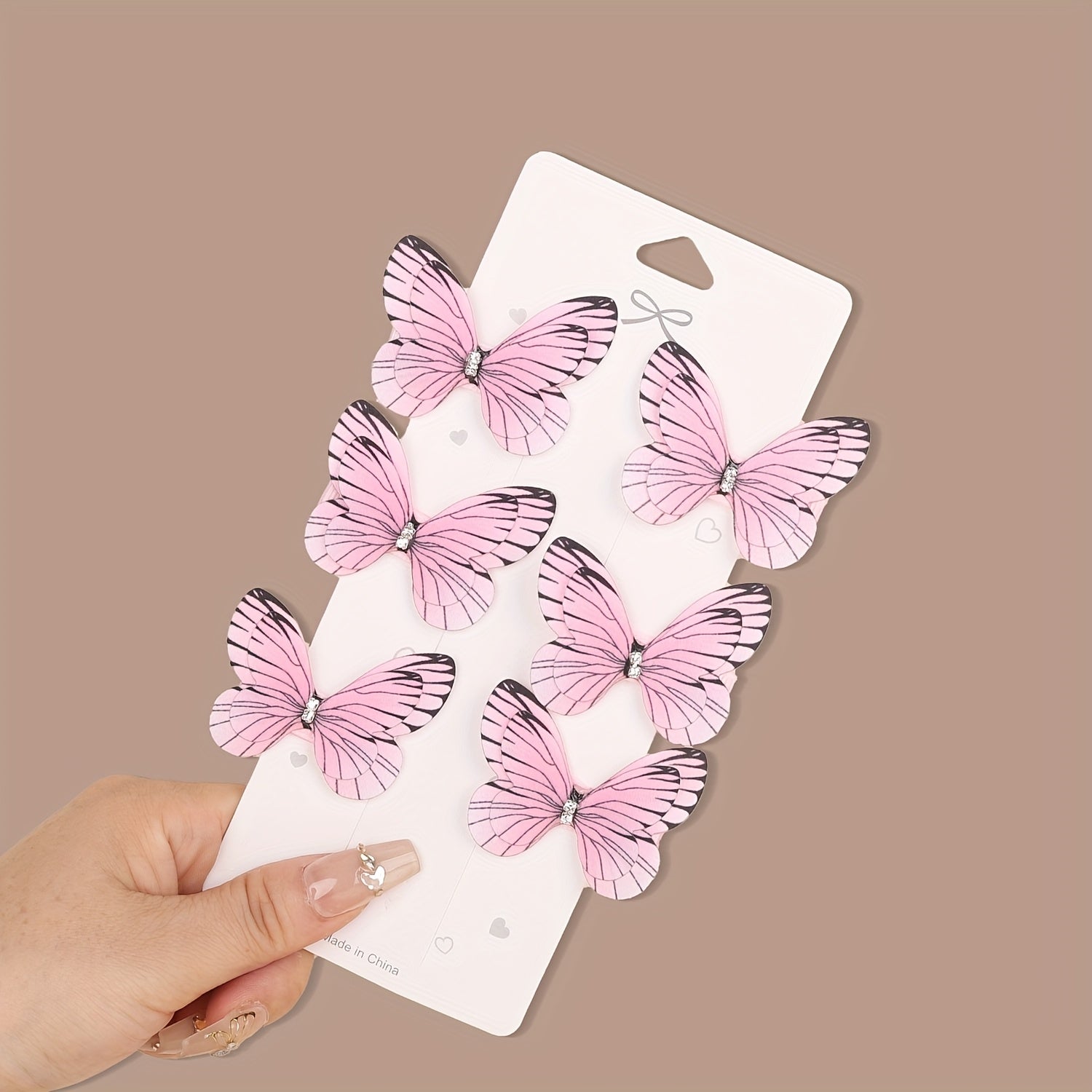 12pcs/set New Luxury Shiny Sequin Double-layer Butterfly Clip, Women'S Fashionable Double-layer Acrylic Butterfly Hair Clip, Suitable For Daily And Holiday Party Wear, Women'S Y2k Headwear Hair Accessories