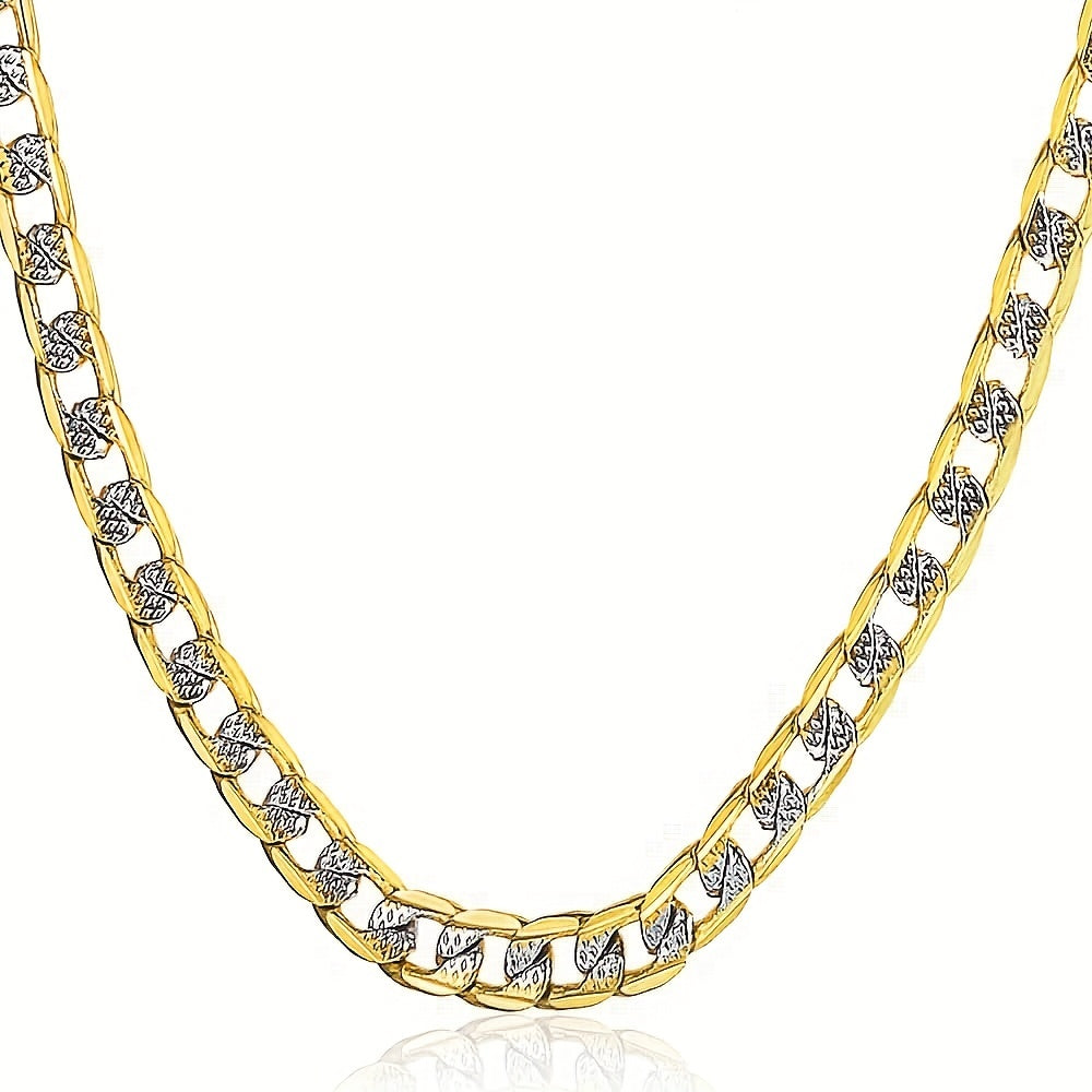 4mm Men's necklace, Women's chain, Cuban link, Men's and Women's necklace chain, fashionable jewelry