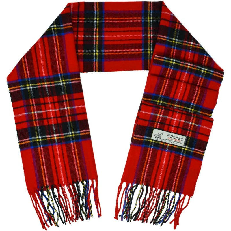Scottish Stewart Tartan Plaid Luxurious Winter Scarf Soft Cashmere Feel 72"x12", Scottish Heritage Holiday Gift
