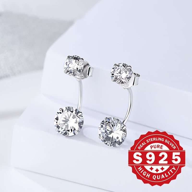 A pair of earrings, S925 sterling silver delicate elegant luxury, suitable for parties or music festivals, ideal Christmas gift, low allergy, Best for Christmas