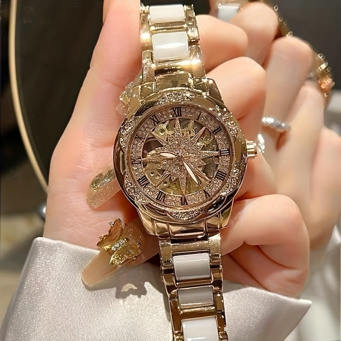 Elegant And Fashionable Women'S Watch, A Niche Trendy Sunflower Quartz Watch, Is Very Suitable For Daily Matching And Decoration Choices