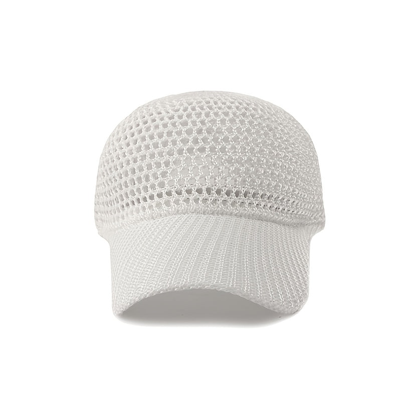 Mesh Baseball Cap for Spring and Summer - Breathable Duckbill Hat for Women & Men, Fashion Street Casual Outdoor Sun Protection Fishing Net Hat