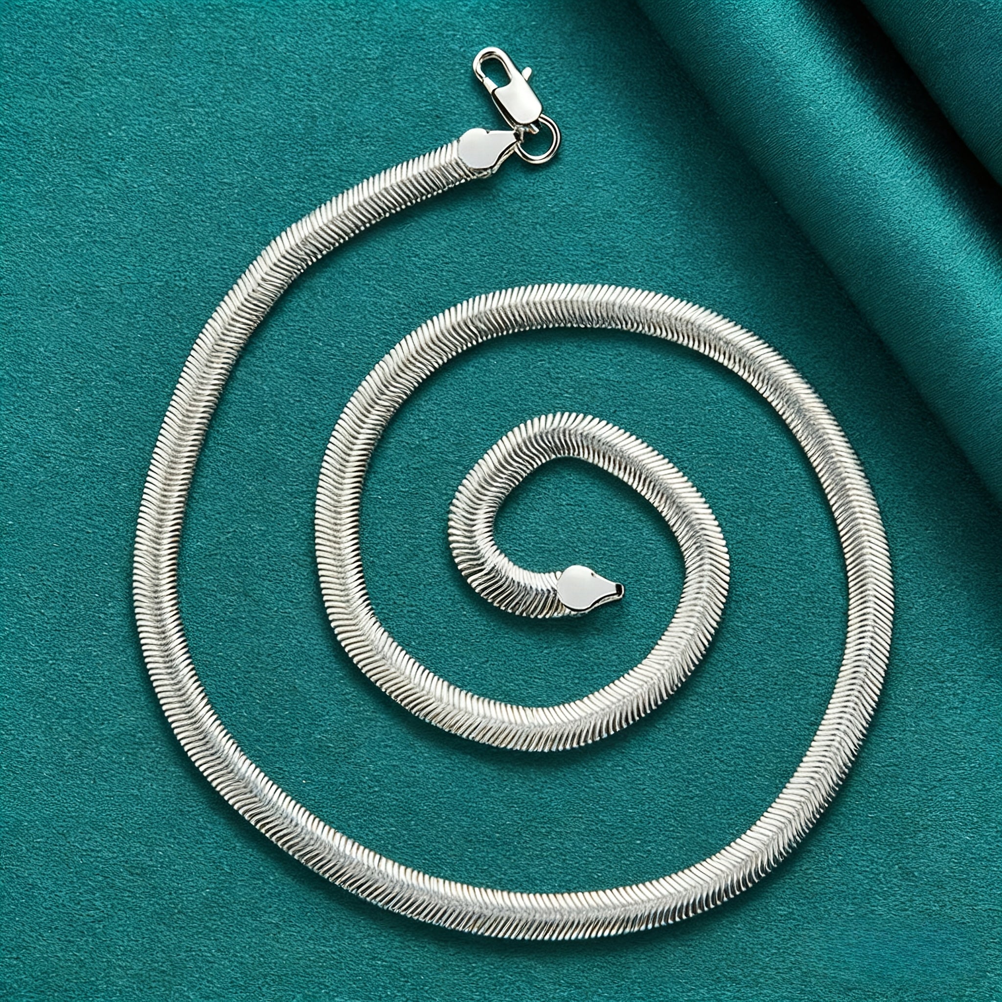 925 Sterling Silver Bamboo Chain Necklace - Hypoallergenic, Nickel Free Fashionable Jewelry, Suitable for Both Men And Women - The Perfect Gift for Any Occasion