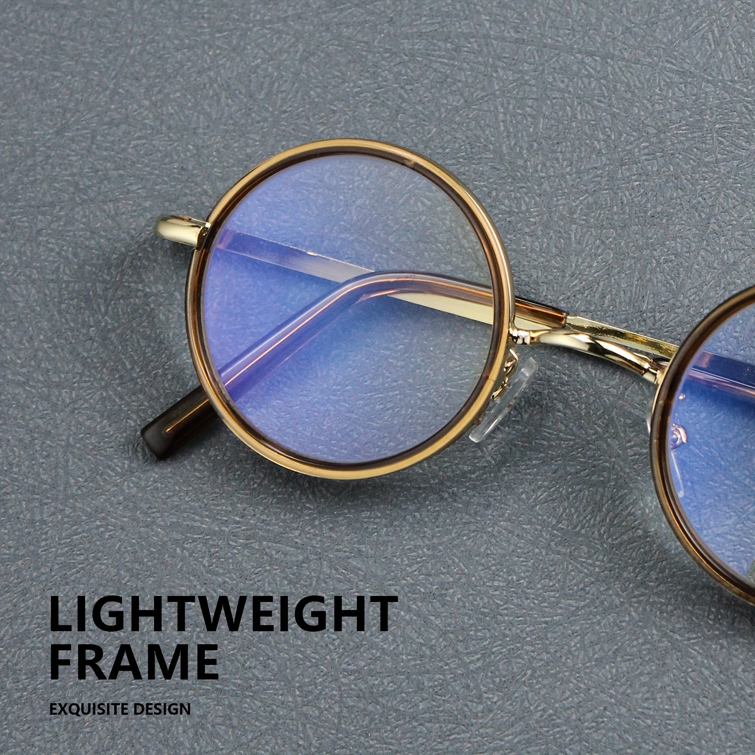 2pcs Stylish Metal Round Reading Glasses for Men & Women - Comfortable Spring Hinges, Lenses, Lightweight Design, Perfect for Reading & Fashion, Includes Case & Cleaning Cloth, Cute Glasse