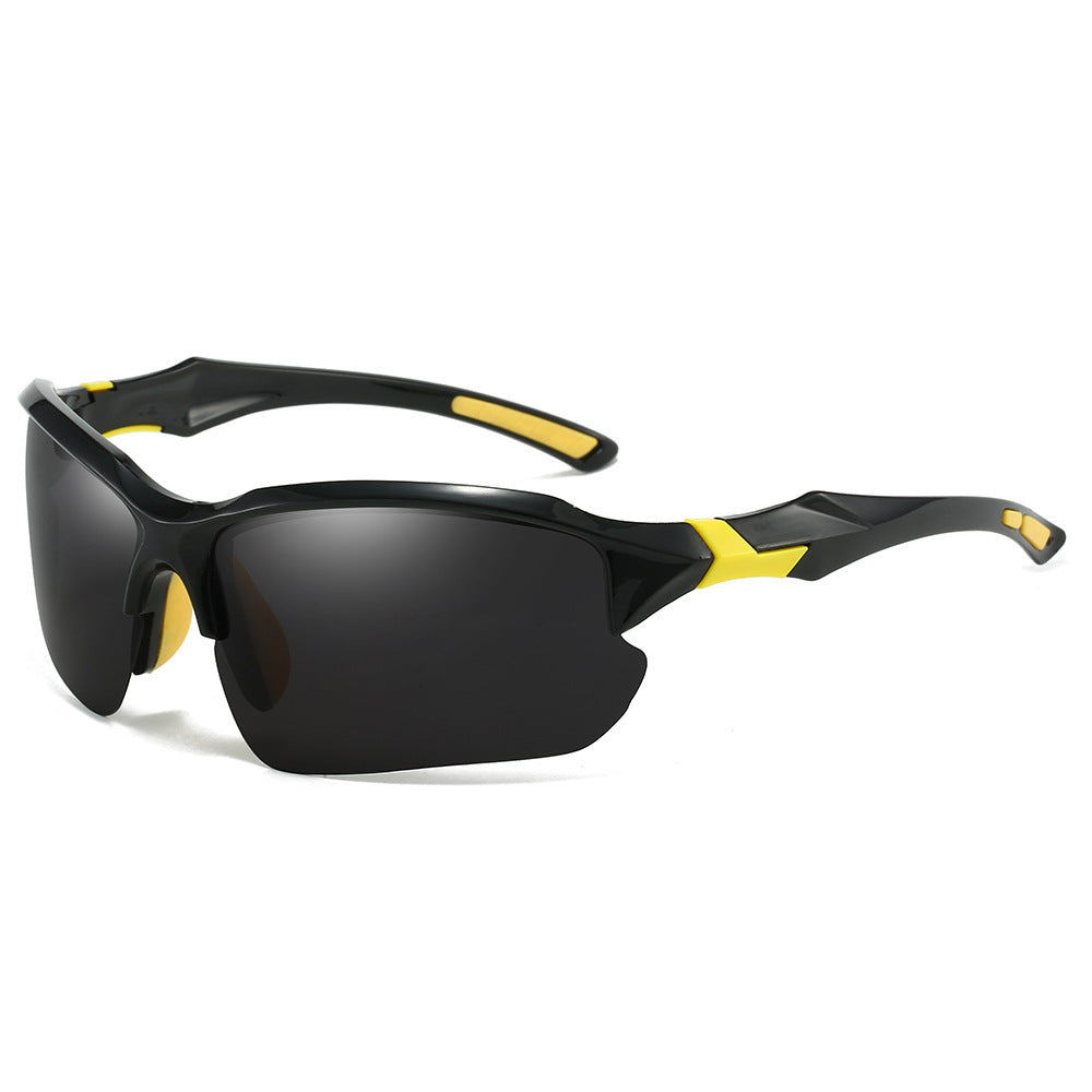 3pcs/ 10pcs New Cross-Border Outdoor Sports, Skiing, Driving Half-Frame Polarized Sunglasses Men'S Running Fishing Sunglasses Sun Protection Lightweight Goggles