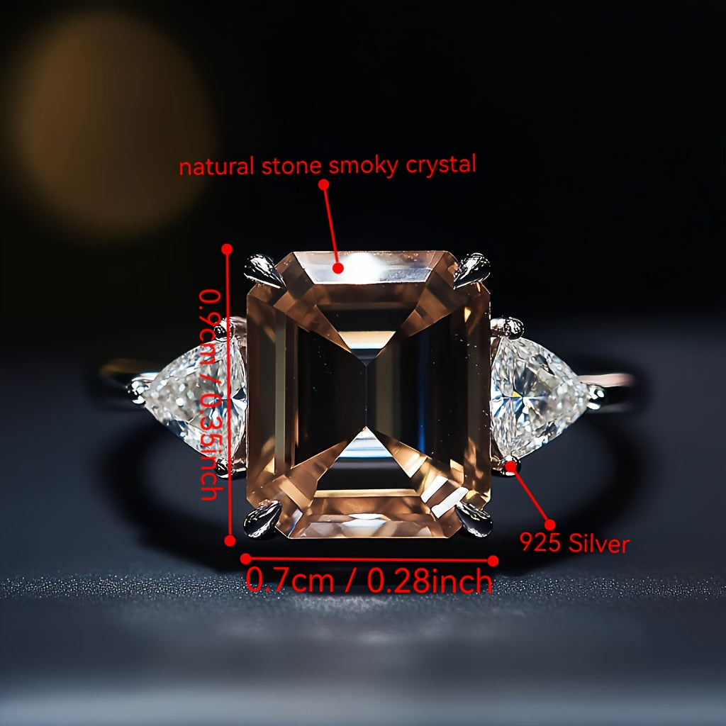 Elegant 925 Sterling Silver Ring Set with Synthetic Synthetic Zirconia, 3 Carats, Suitable for Parties, Anniversaries, And Special Occasions, Luxurious Festive Design, Daily Wear, Everyday Jewelry.Women's Jewelry.Total Weight Of The Product (4.2g)