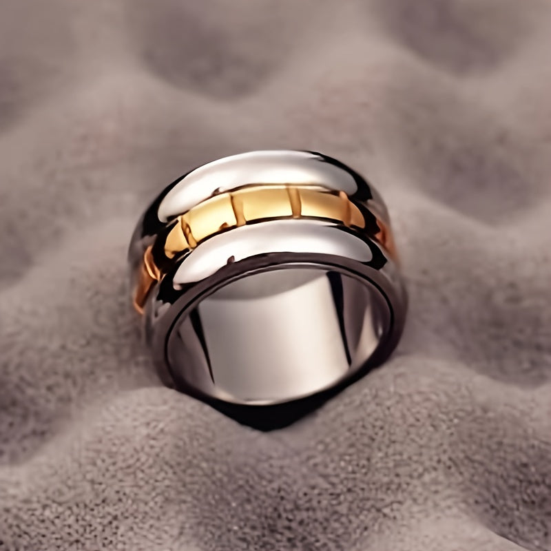Titanium Steel Ring - 12Mm Fashionable Stainless Steel Band for Couples, Perfect Engagement And Wedding Ring, Durable, Hypoallergenic, Comfort Fit, Unisex Design