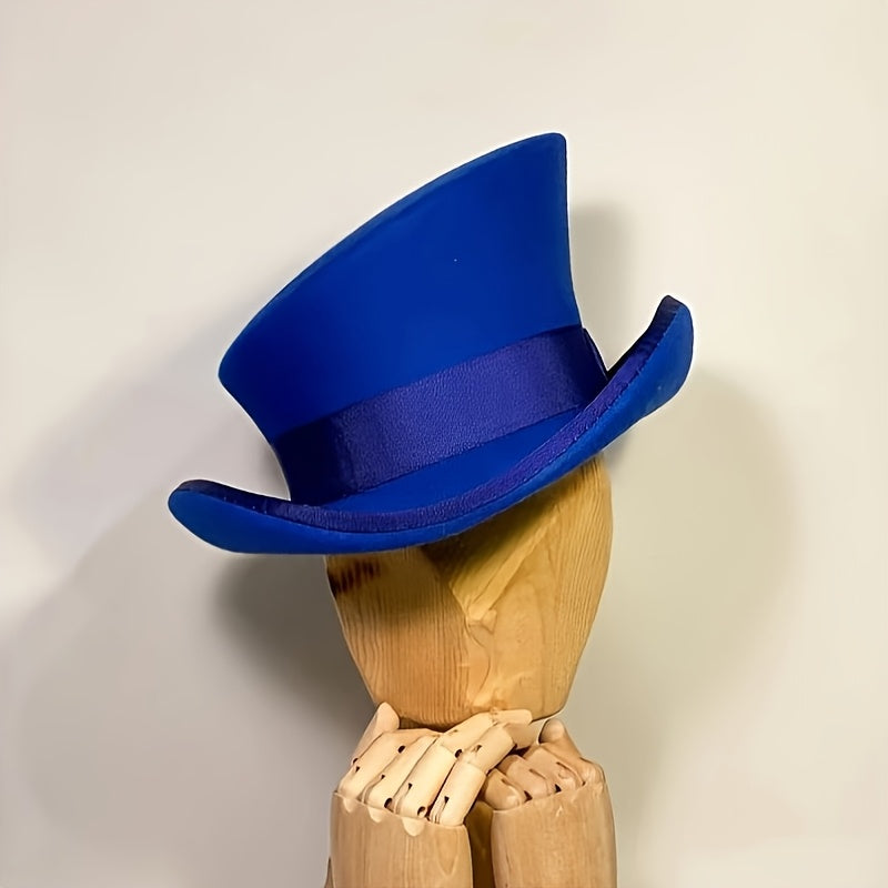 Adjustable - Women's and Men's Asymmetrical Wool Hat with Ribbon, Wool Felt Top Hat for Parties, Church Hats, the Best Choice for Christmas Gifts