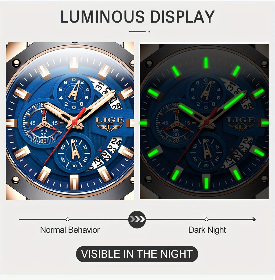 2026 New Fashion Men's Watch. Chronograph Calendar Luminous Quartzwatch. Outdoor Casual Sports Watches. Suitable for Giving to Students or Men.