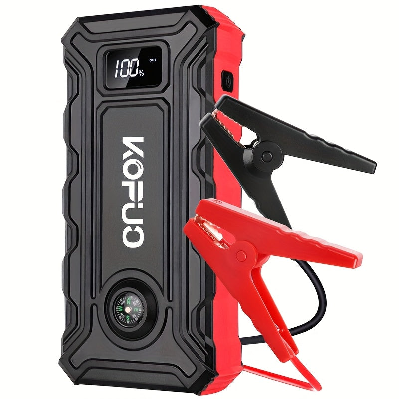 KOPUO 5000A Optional 6000A Car Battery Jump Starter, Battery Jumper Starter Portable (2.38gal Gas/2.11gal Diesel), 65W Charging Jump Box, Portable Car Jump Starter with 160W, Compact, Camping Essentials