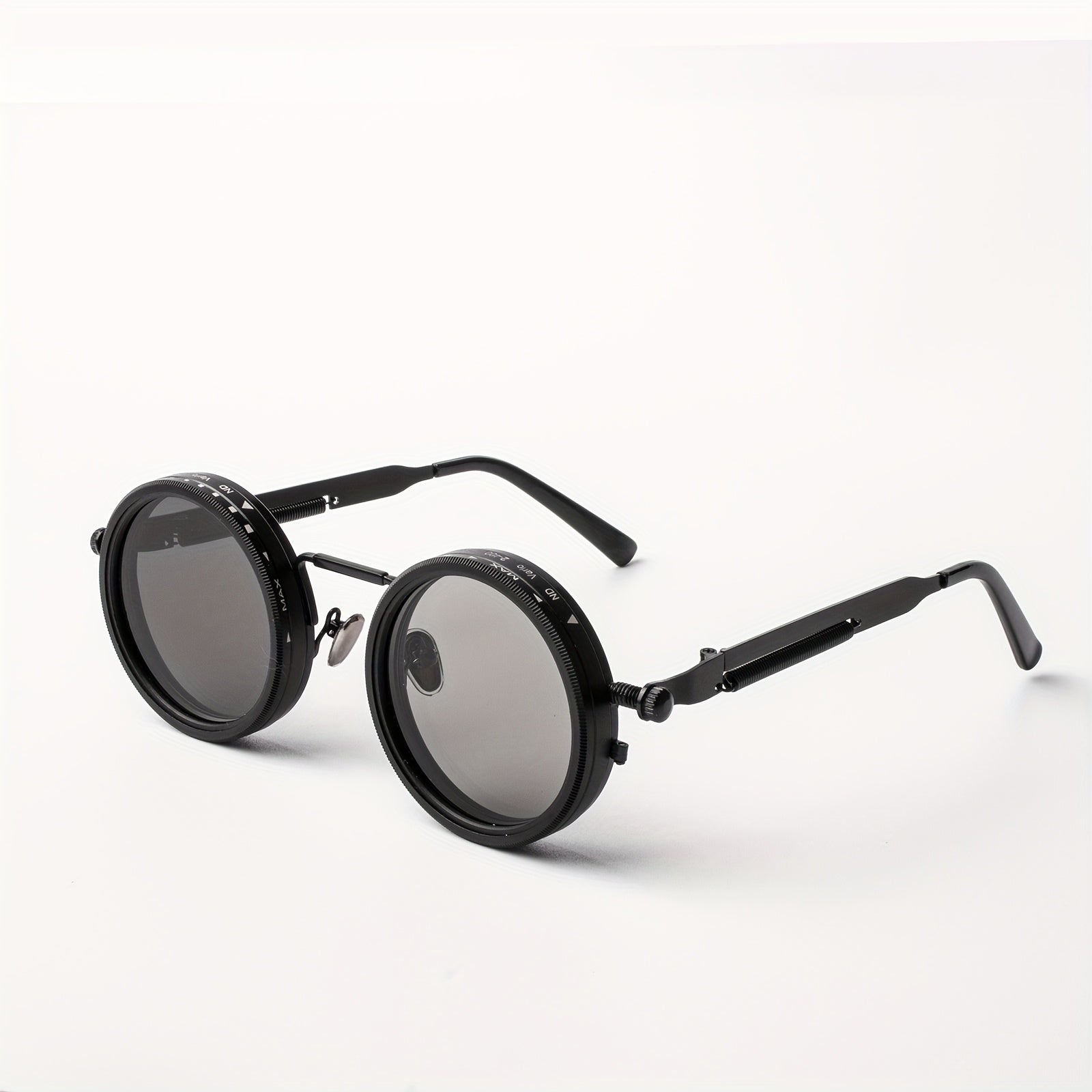 Industrial Punk Style Rotating Dimming Fashion Glasses, Spring Temple, Rotating Dimming, Flexible Adaptation to a Variety of Scenes, High Fashion