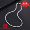 925 Sterling Silver Snake Bone Necklace, Handmade, Suitable For Men And Women, Gift For Her/mom/girlfriend, Christmas, Valentine'S Day, Birthday, Gift Box Packaging, Buy Three Get One Free, Total Weight Of The Product(Silvery Gram Weight 6.25g)