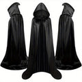 Halloween Hated Black Death Cape, 59.06inch, No Assembly/ Electricity Required, Festive Adult Party, Horror House, Carnival, Halloween Party Decoration Supplies, Gothic Style, Cosplay Lovers