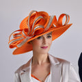 Handmade Ladies' Wide-Brim Church Hat Suitable for Weddings & Special Occasions - Elegant Sunday Bonnet Gift for Mothers, Grandmothers, Box Packaging, Dry Only, for the, for the Church, for the Event