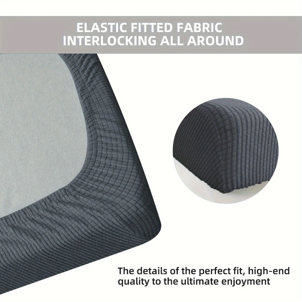 4pcs RV Dinette Cushion Covers, Stretch Jacquard RV Sofa Cushion Covers, Machine Washable, Dustproof Anti-Pet Hair RV Backrest Seat Cover Sofa Slipcovers for Booth Seats RV Camper Van Car Bench Protective Decor, Without Battery