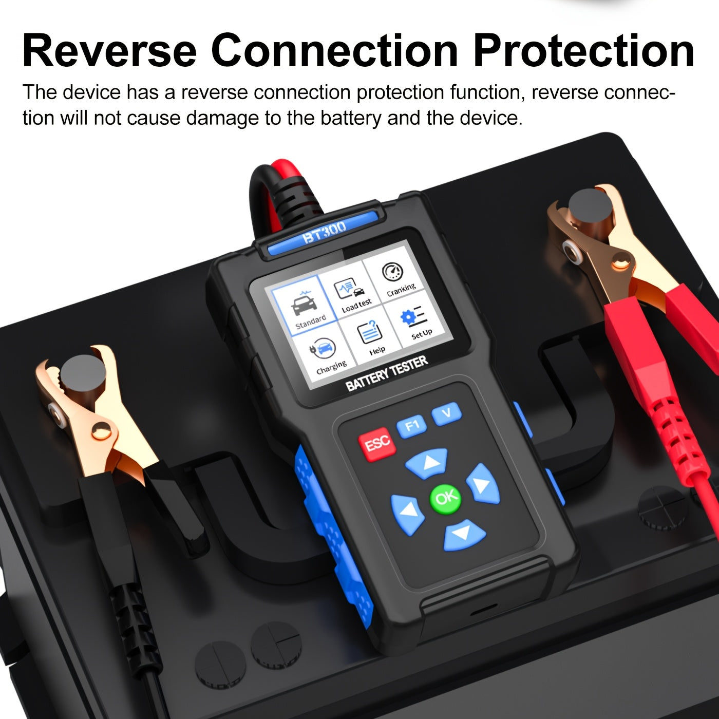 Battery Load Tester 12V Automotive, 20-2000 CCA Automotive Battery Tester And Alternator Tester for 24V Vehicles, BT300