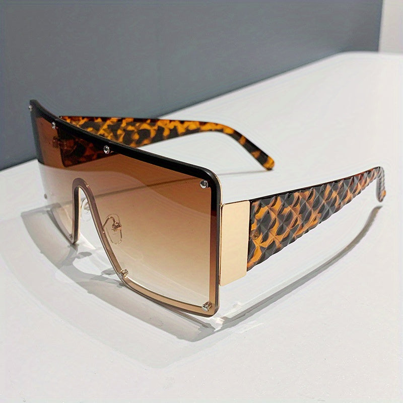 Women's Fashion Large Frame Glasses with Wide Brim- Rhinestone Edge Accent Perfect for,, And Casual Attire