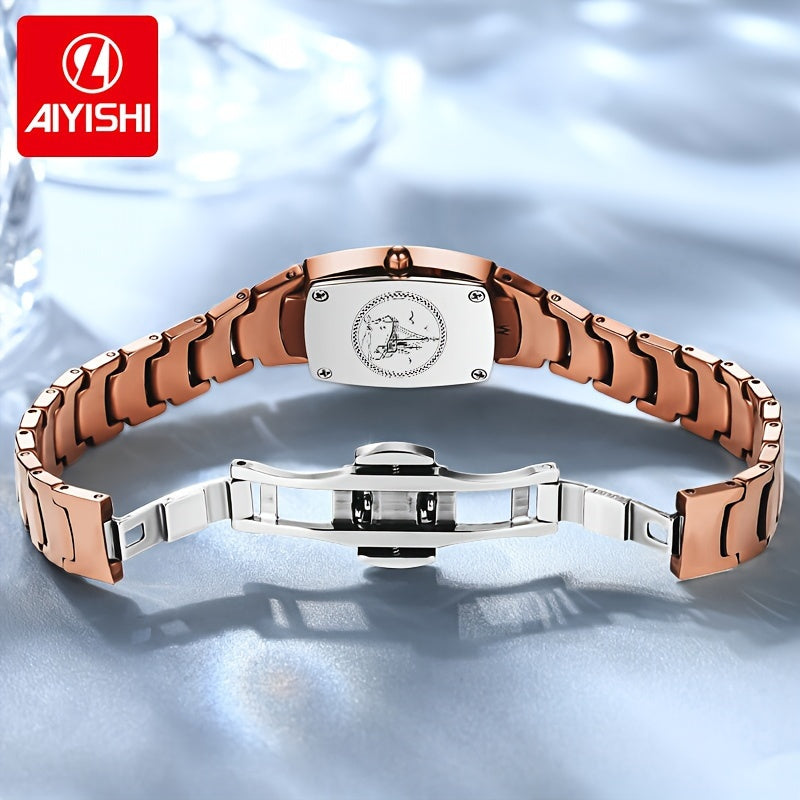 AIYSIHI Women'S Elegant And Gorgeous Glow-In-The-Dark Watch with Rhinestones And High Aesthetic Quartz Watch, a Gift for Female Friends